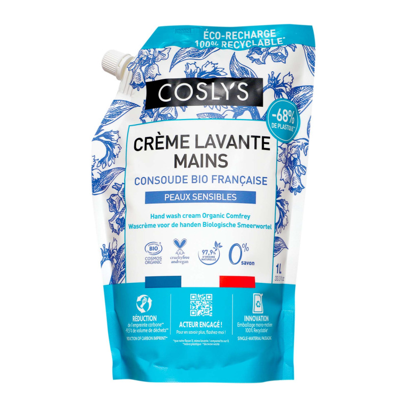 Recharge crème lavante mains consoude - Coslys