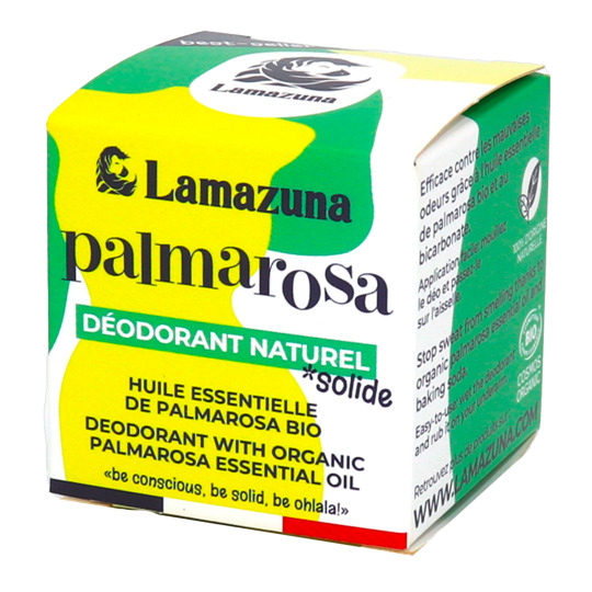 Déodorant solide à l'huile essentielle de palmarosa