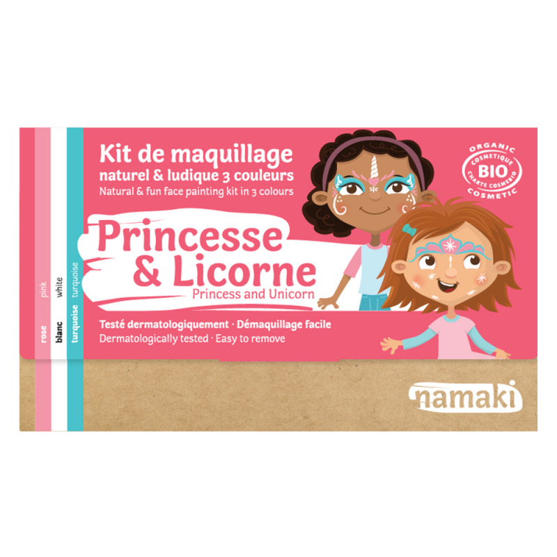 Kit de maquillage bio Princesse et papillon - 3 couleurs - Maquillage  enfant bio - Creavea