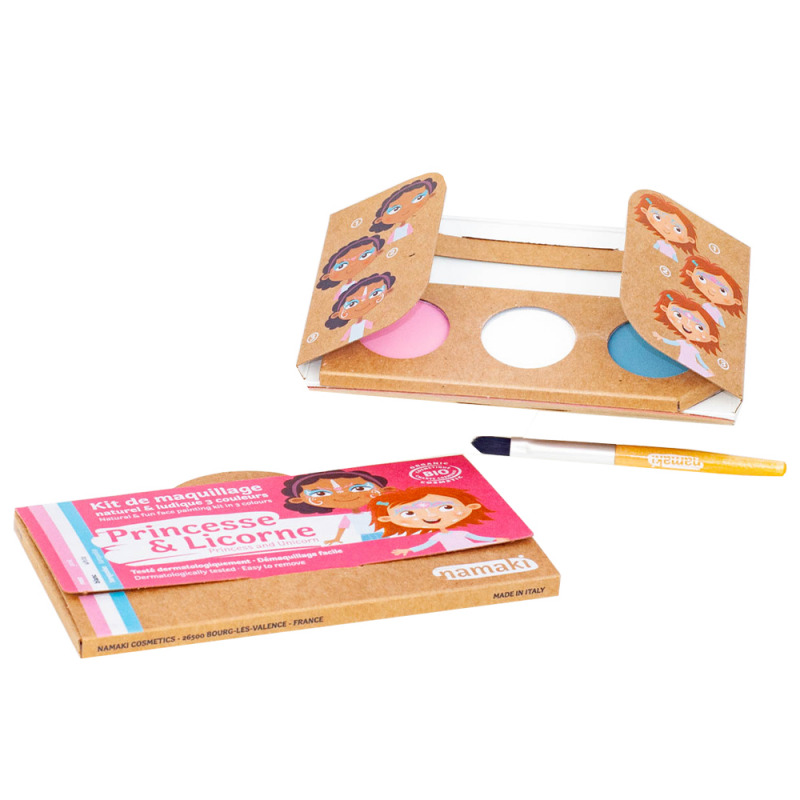 Kit de maquillage 3 couleurs - Fée et sirène - Namaki - Enfant/Maquillage  déguisement - Doux Good